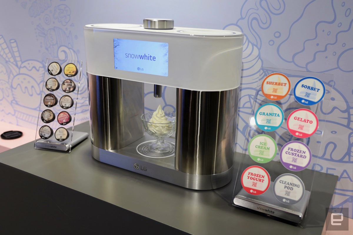 The LG SnowWhite Is Like A Keurig For Soft Serve Ice Cream